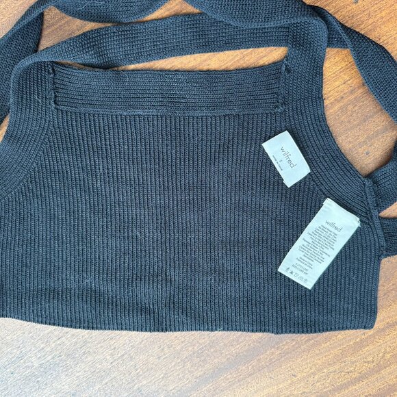 ✨ Wilfred / Aritzia | Open tie back Knit Crop tank top | Size S ✨ - Picture 6 of 9